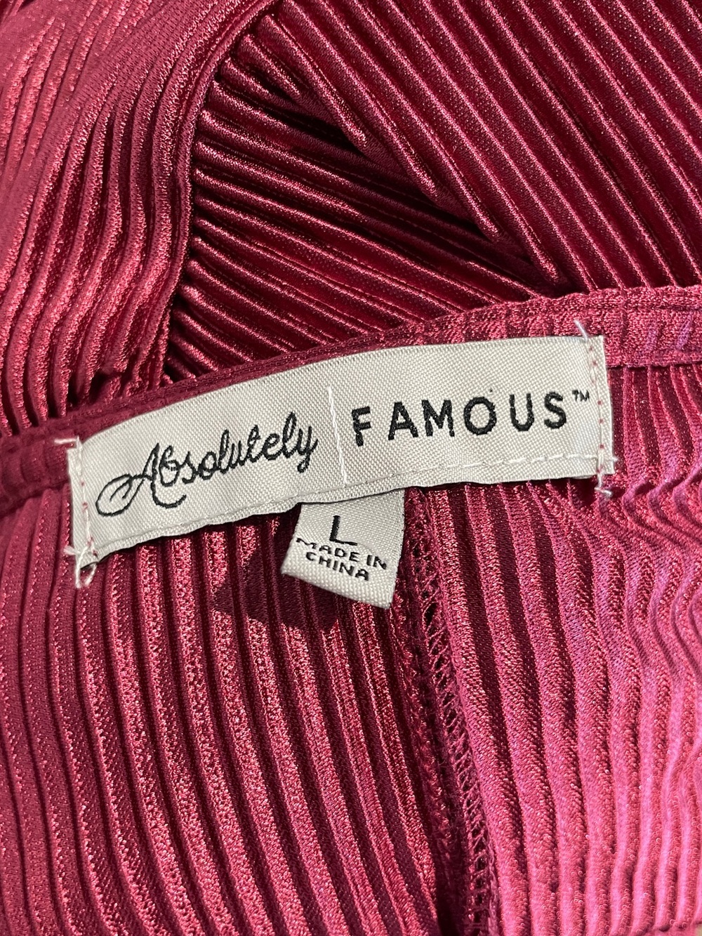 Absolutely Famous Burgundy Ruched Top - Picture 3 of 6